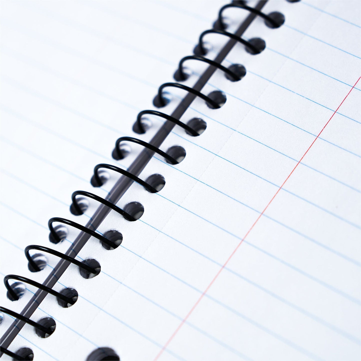 Close up of black wire spiral detail in Black Panther one subject spiral notebook